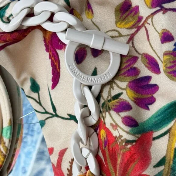 🆕 ZIMMERMANN 🧿NWOT Tropicana Balconette Bikini Top, High Cut Bottom Sz 4 US10 - Picture 13 of 16